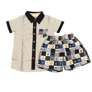 Boys' Nautical Shirt and Shorts Set